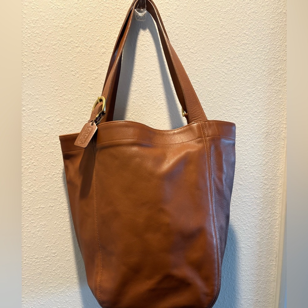 Vintage brown coach tote